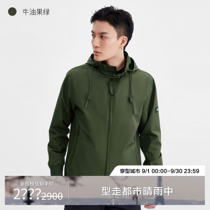AIGLE艾高GTX面料春季男士休闲夹克防风透汽户外软壳AA88