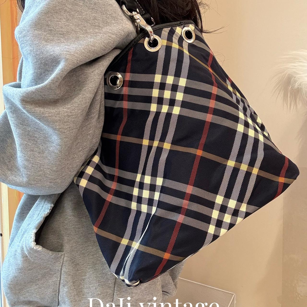 95新 BURBERRY/博柏利 大吉中古/BURBERRY 格纹托特单肩包