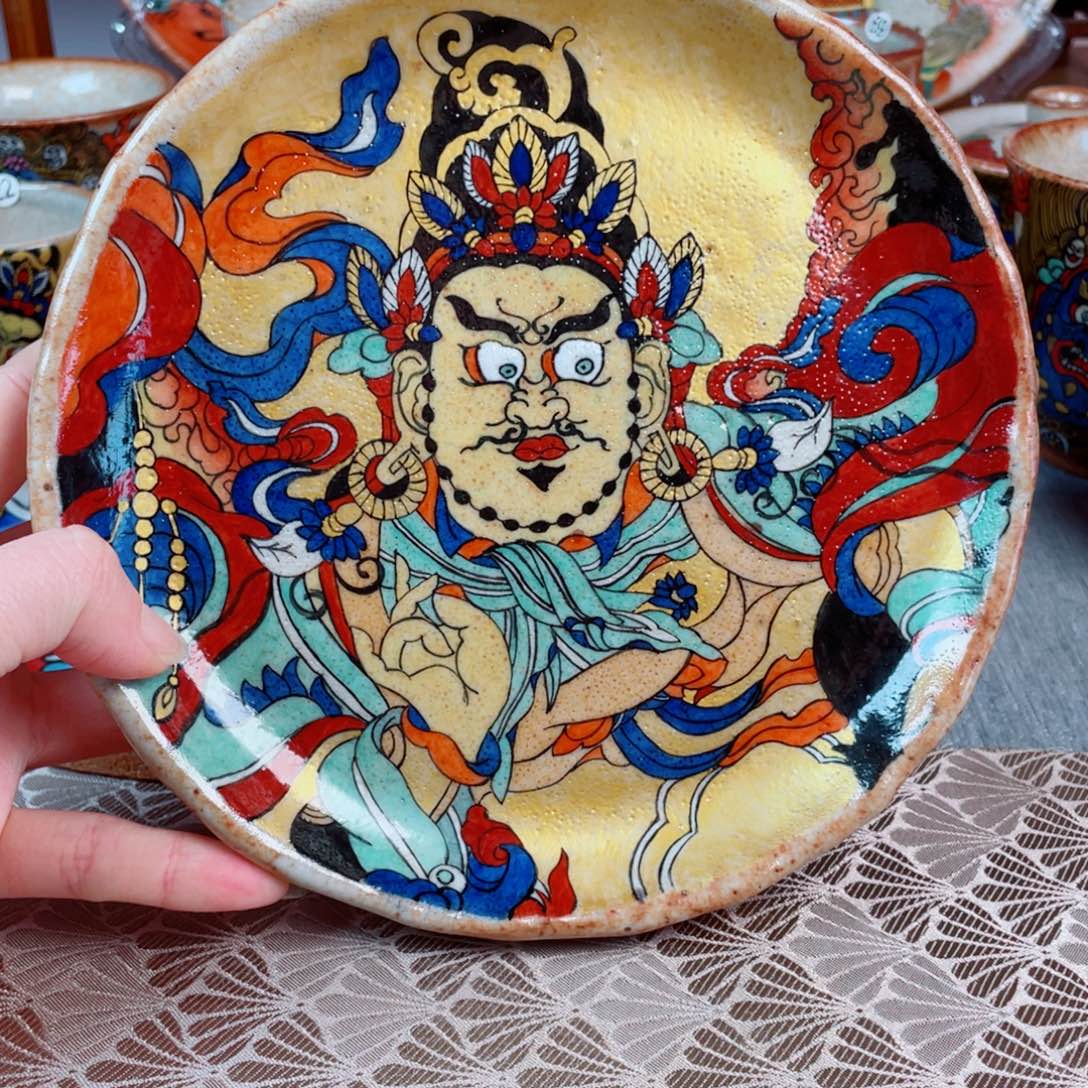 黄财神盘子手绘11