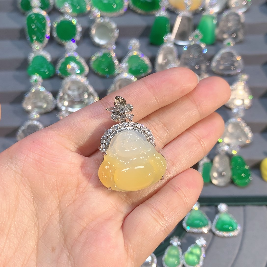 玛瑙/玉髓颈饰银S925镶嵌