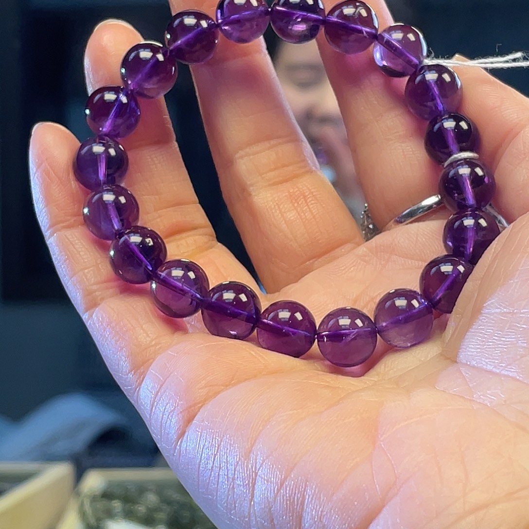 三***顺水晶手链未镶嵌紫水晶