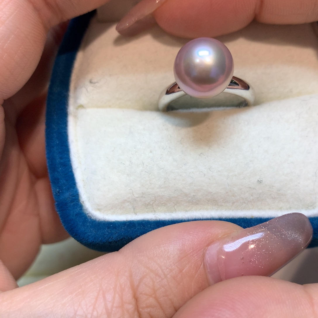 淡水珍珠戒指银S925镶嵌