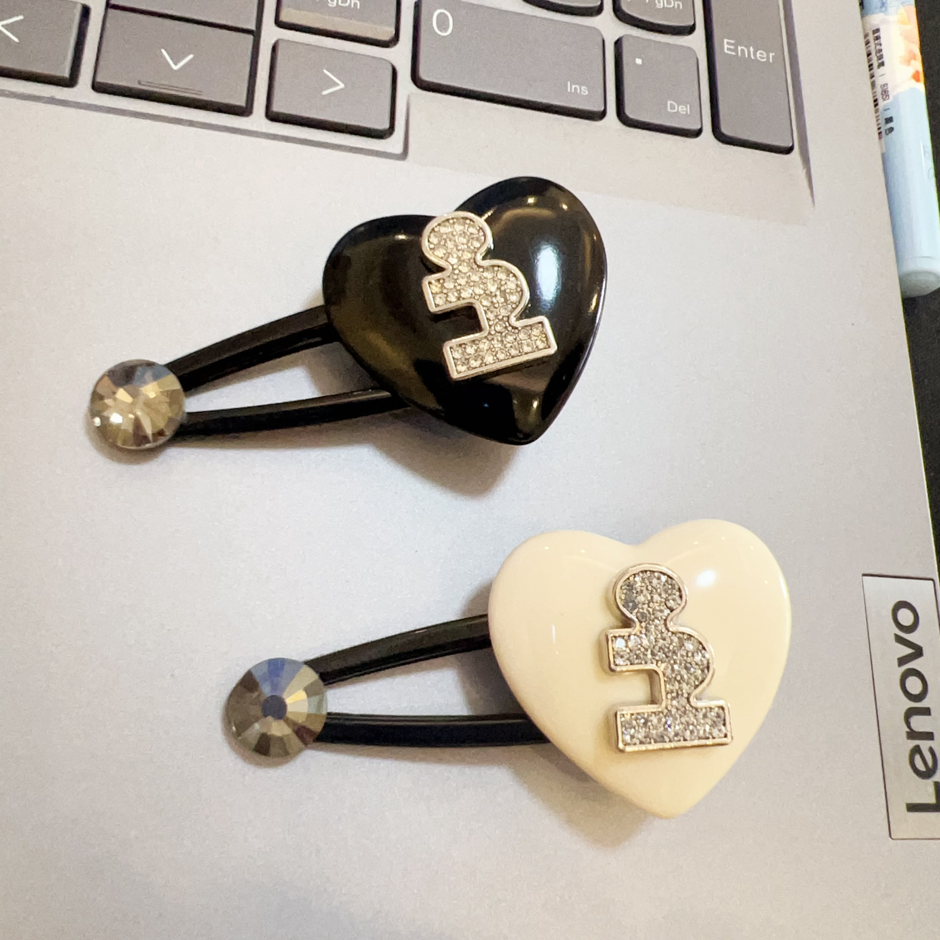 时尚爱心侧边夹刘海夹J1351