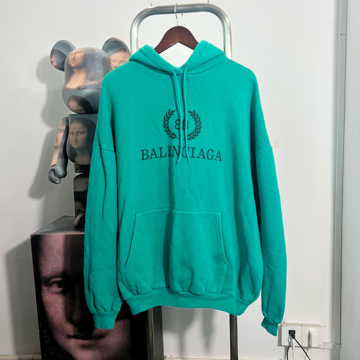 99新 Balenciaga/巴黎世家 巴黎世家麦穗帽衫尺码M 衣长72 胸围73
