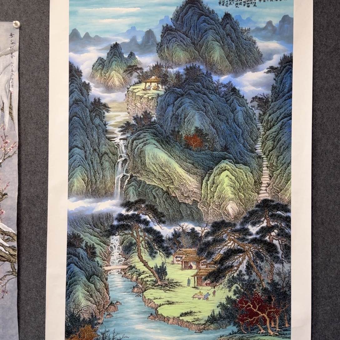 平****国画纯手绘山水花鸟