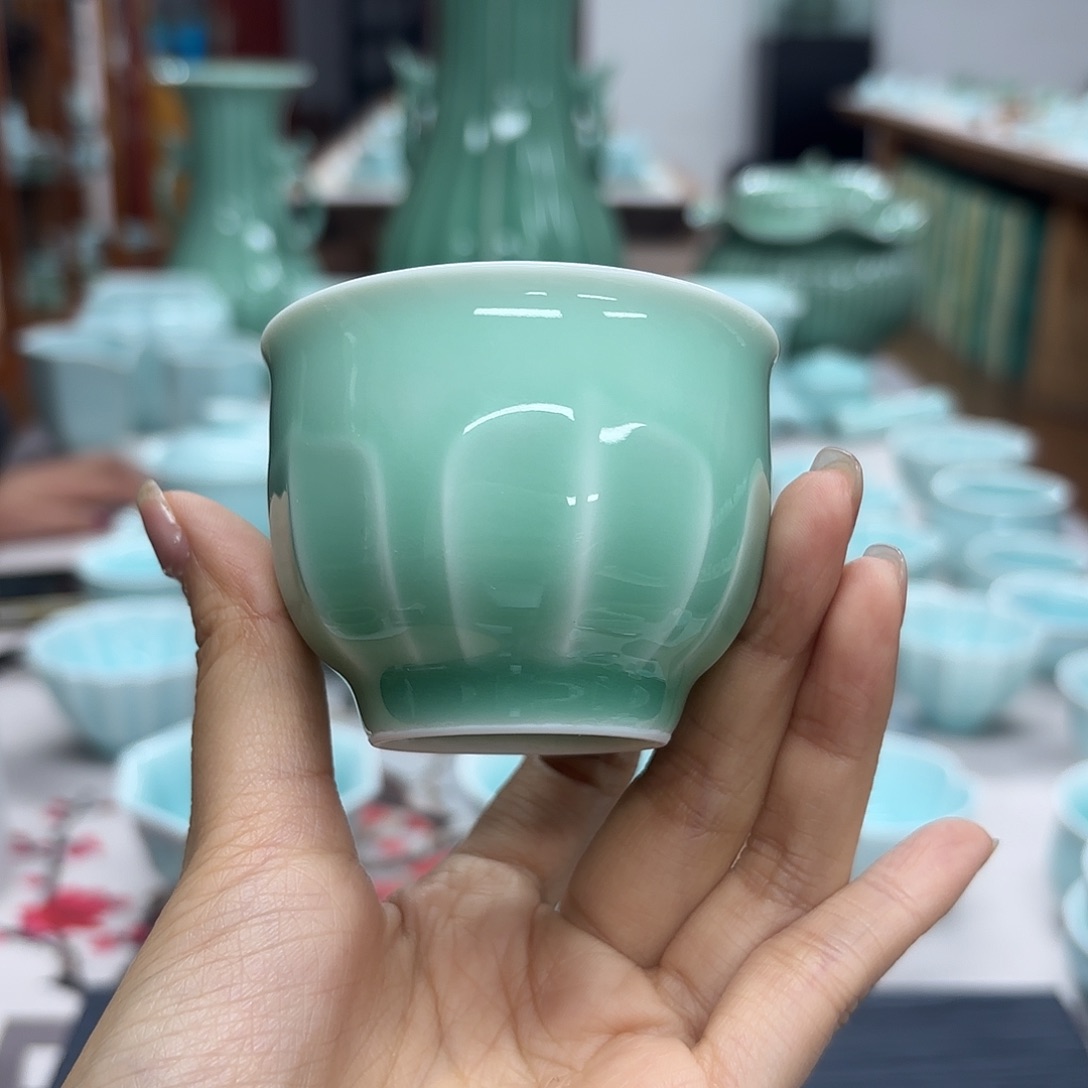 龙泉云间青瓷小米茶器