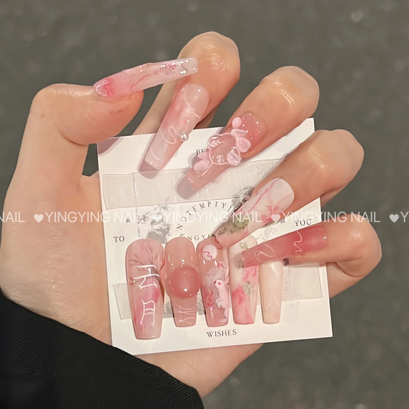 玉兔·06    绝版买完现现就下架   中秋限定穿戴甲粉色气质穿戴甲