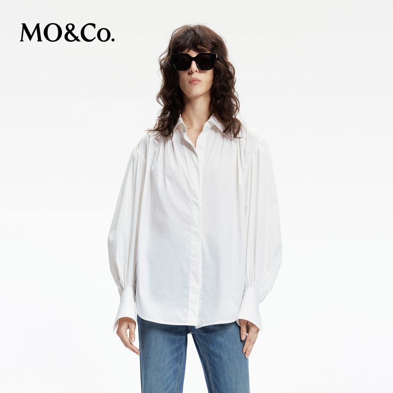 【粉丝专享】MOCO衬衫春夏法式UPF40+防晒凉感抗菌MBD1SHT017