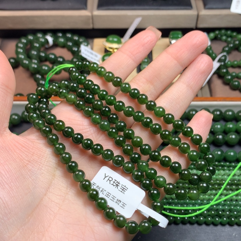 【闪购商品】和田玉（碧玉）颈饰未镶嵌小**莉6mm 
