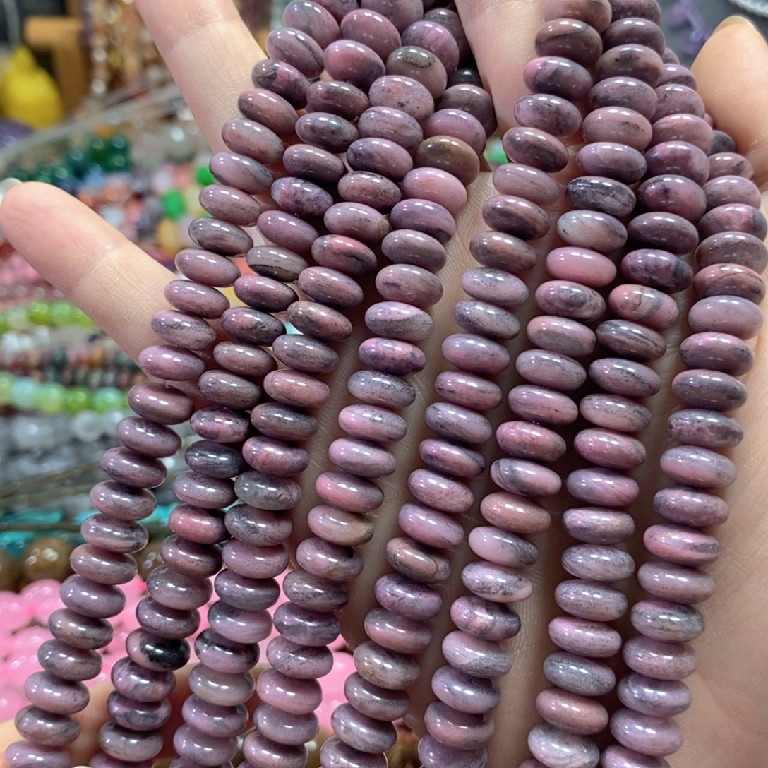 玛瑙/玉髓足银镀金镶嵌珠宝半成品蔷薇飞碟一条卡10mm