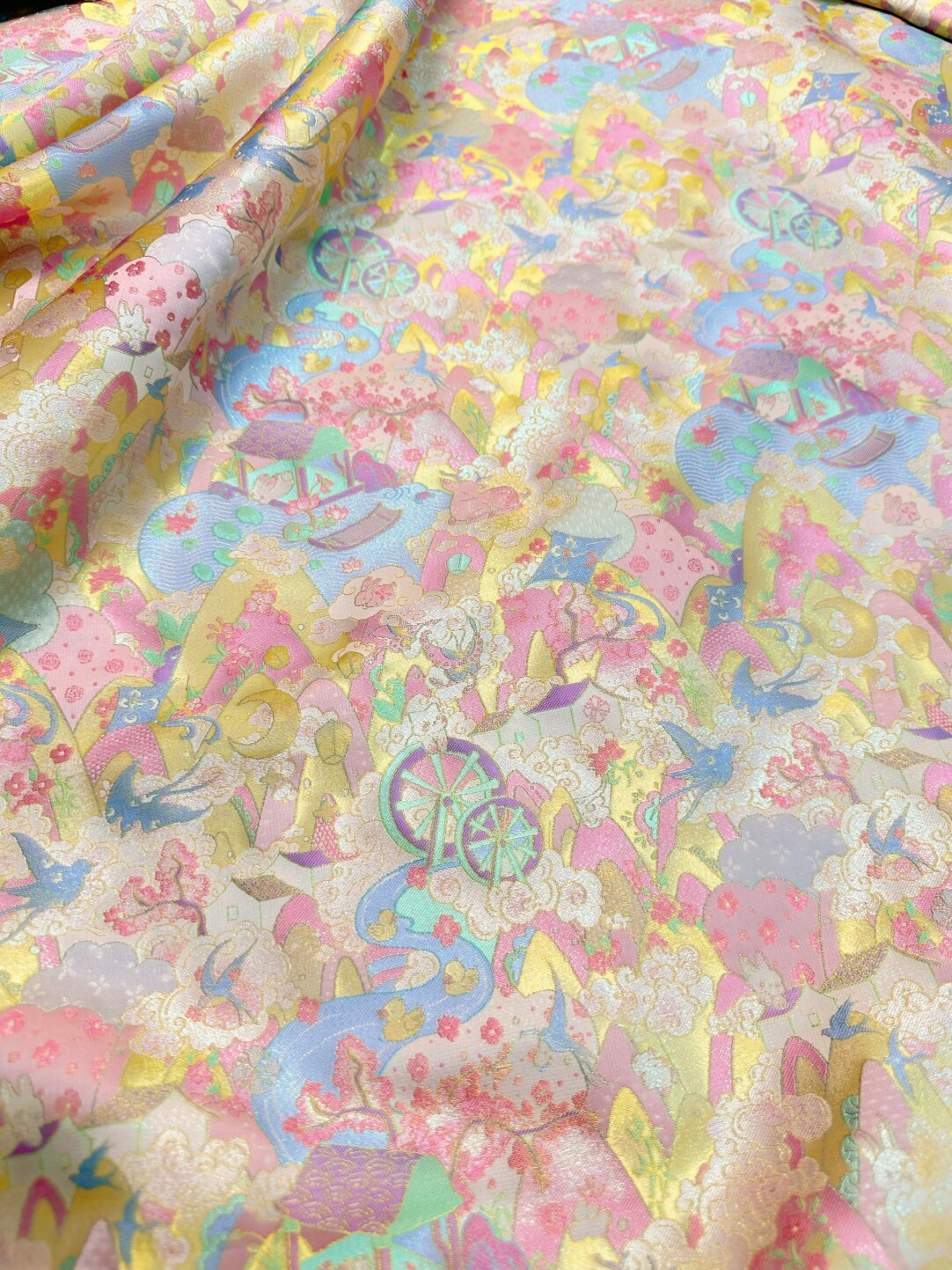 桃花源全丝名家宋锦李德喜宋锦品牌宋锦手作做包包发夹葫芦