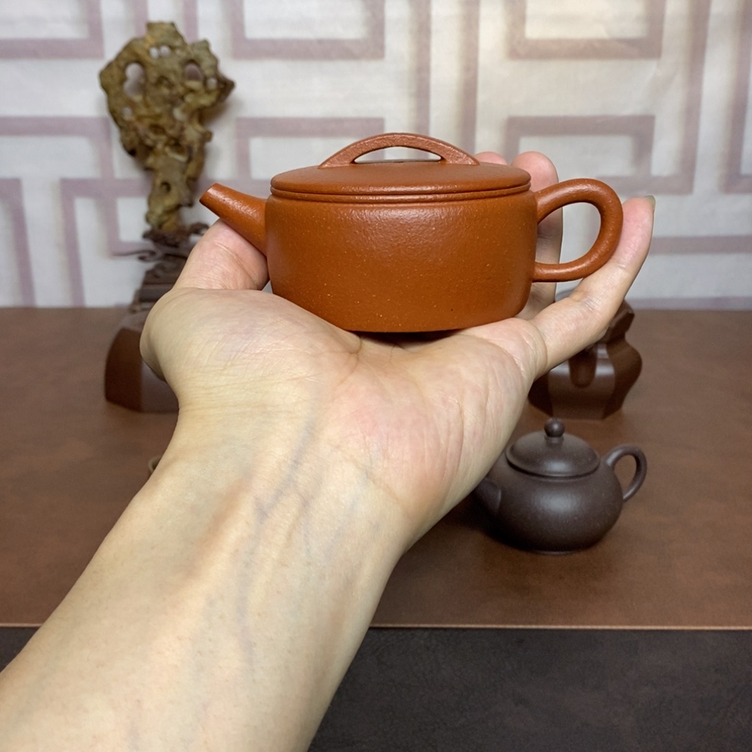 茶壶紫砂紫砂茶具纯红降坡汉瓦