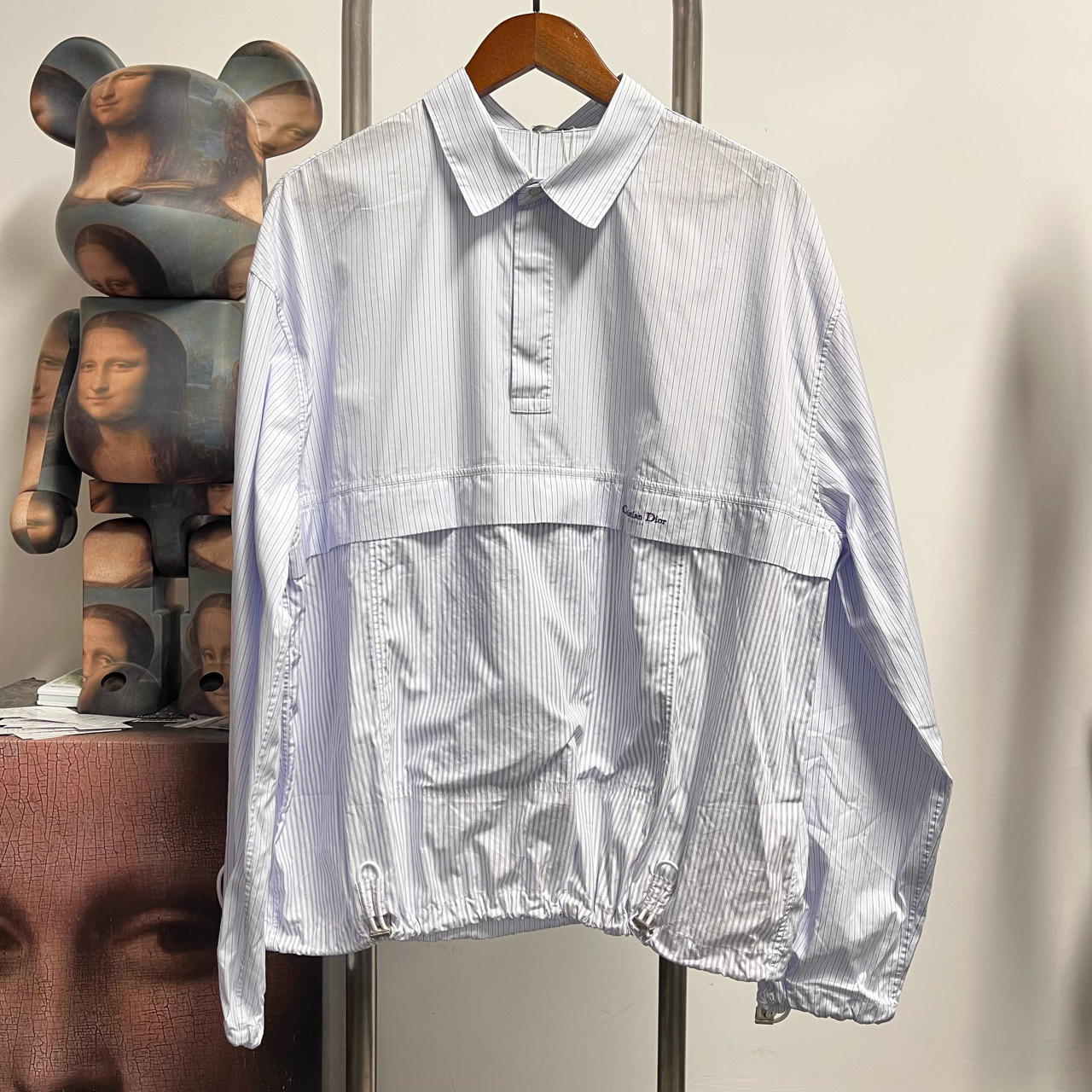 99新 DIOR/迪奥 标语logo半拉链外套 j1803 尺码：50 衣长66胸围52