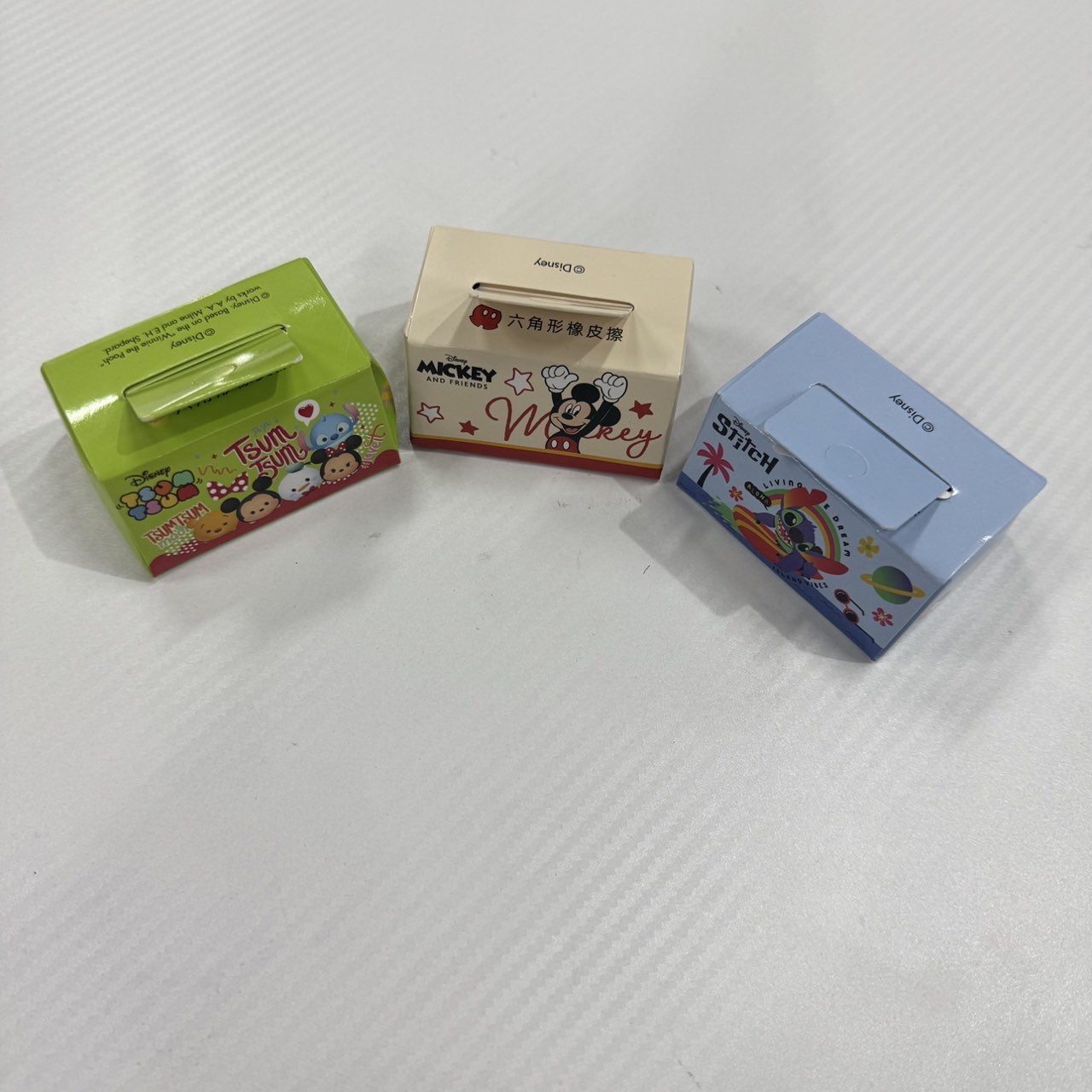 迪士尼彩色六角橡皮3盒 2698