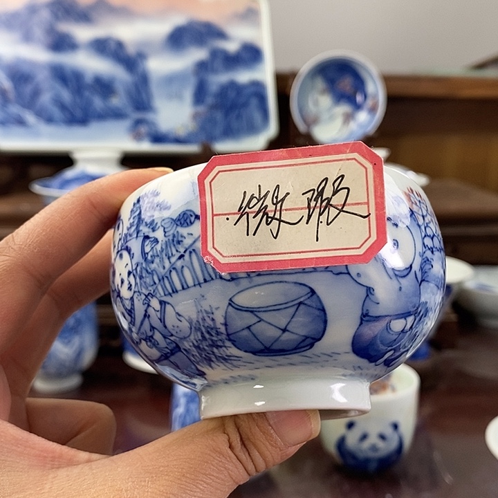 杯青***客景德镇手工手绘陶瓷，高亮兴老师作品