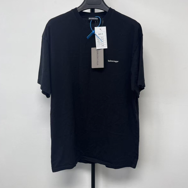 99新 Balenciaga/巴黎世家 Logo圆领短袖T恤 男款 S码01794