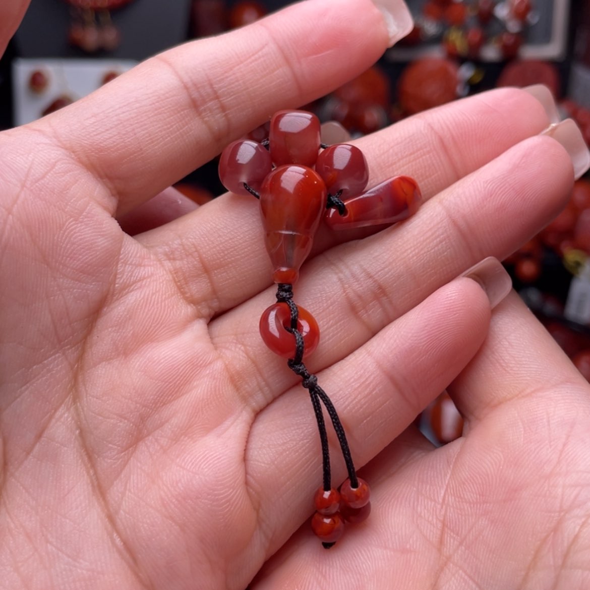 【闪购商品】南红玛瑙三通套装未镶嵌