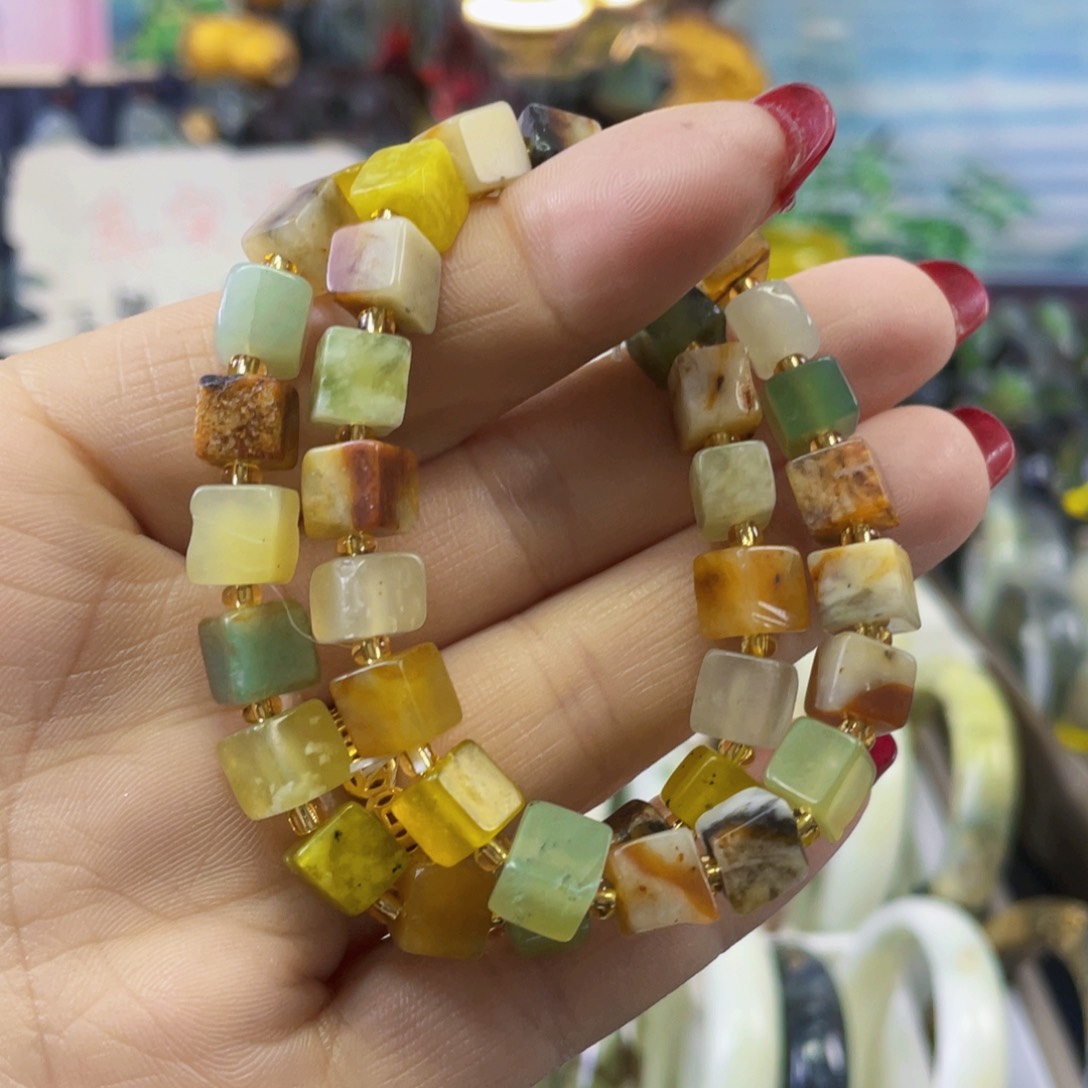 蛇纹石玉手链未镶嵌多样性随机发一个手串