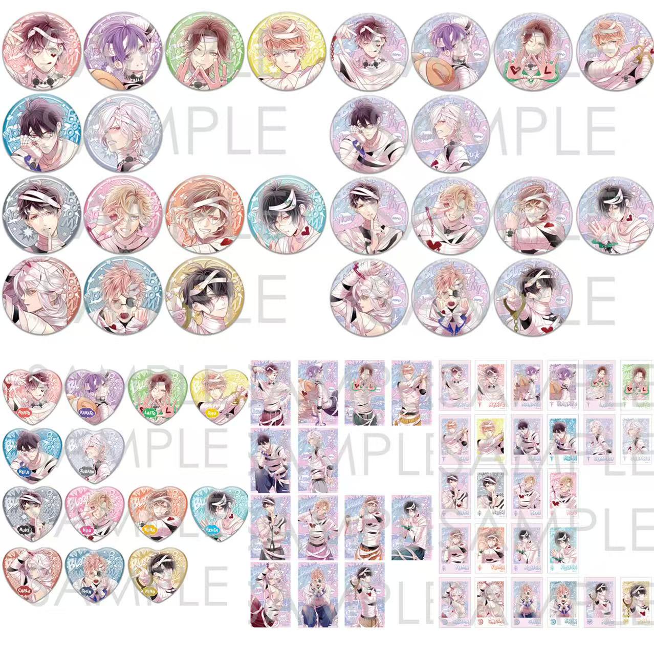 【DL日限】魔鬼恋人绷带普闪大吧唧 拍立得 透卡 心形徽章 盲袋代拆