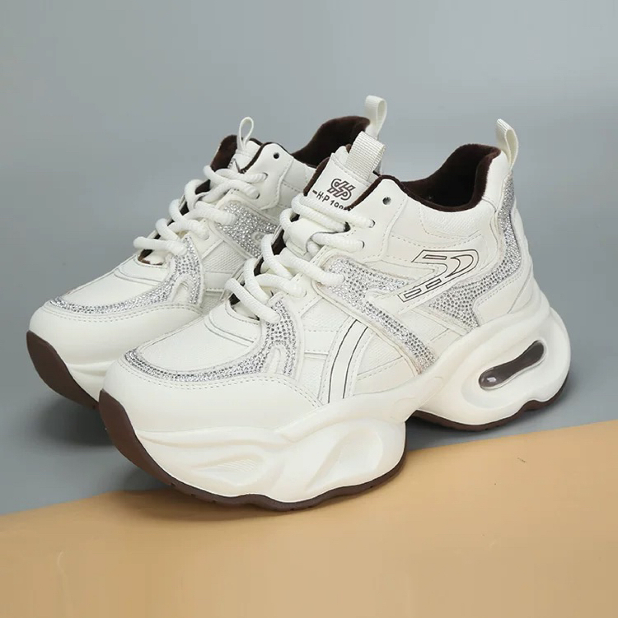 6703时尚运动休闲鞋女2025秋冬加绒保暖棉鞋子小个子增高老爹鞋女