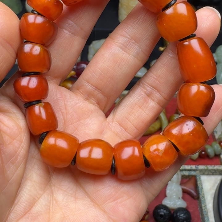 老***钱手链未镶嵌和田玉（糖玉）