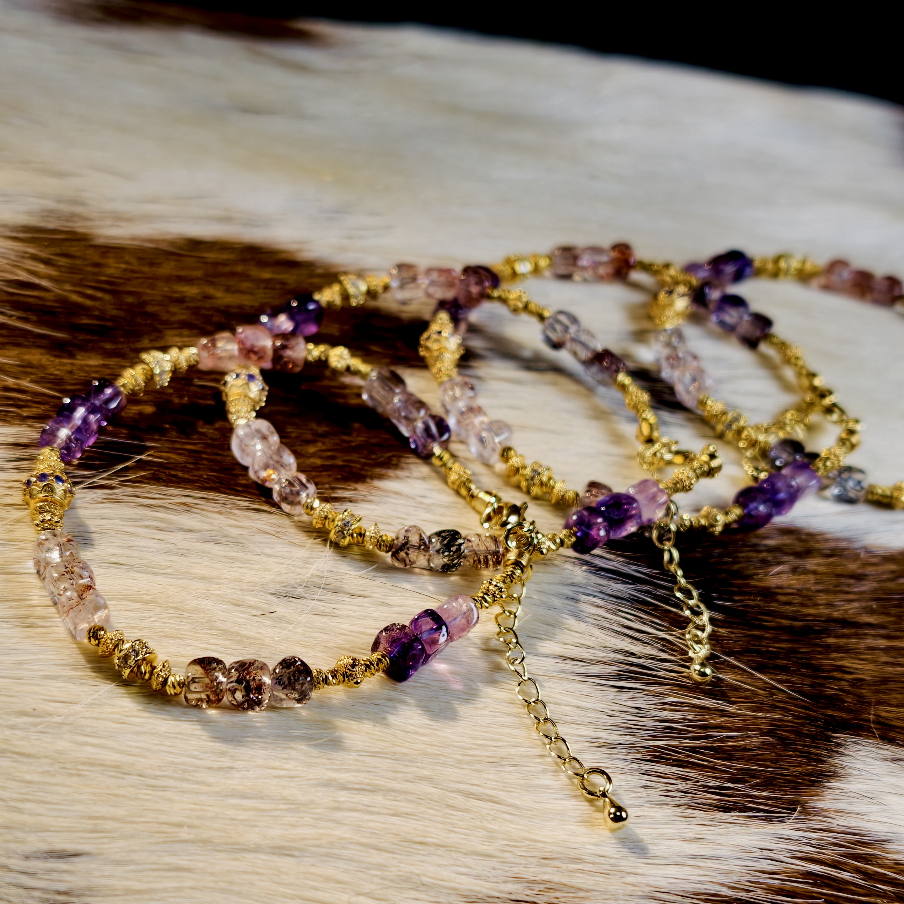 锦月 超七小方糖手链 天然水晶手串 多样性发其一