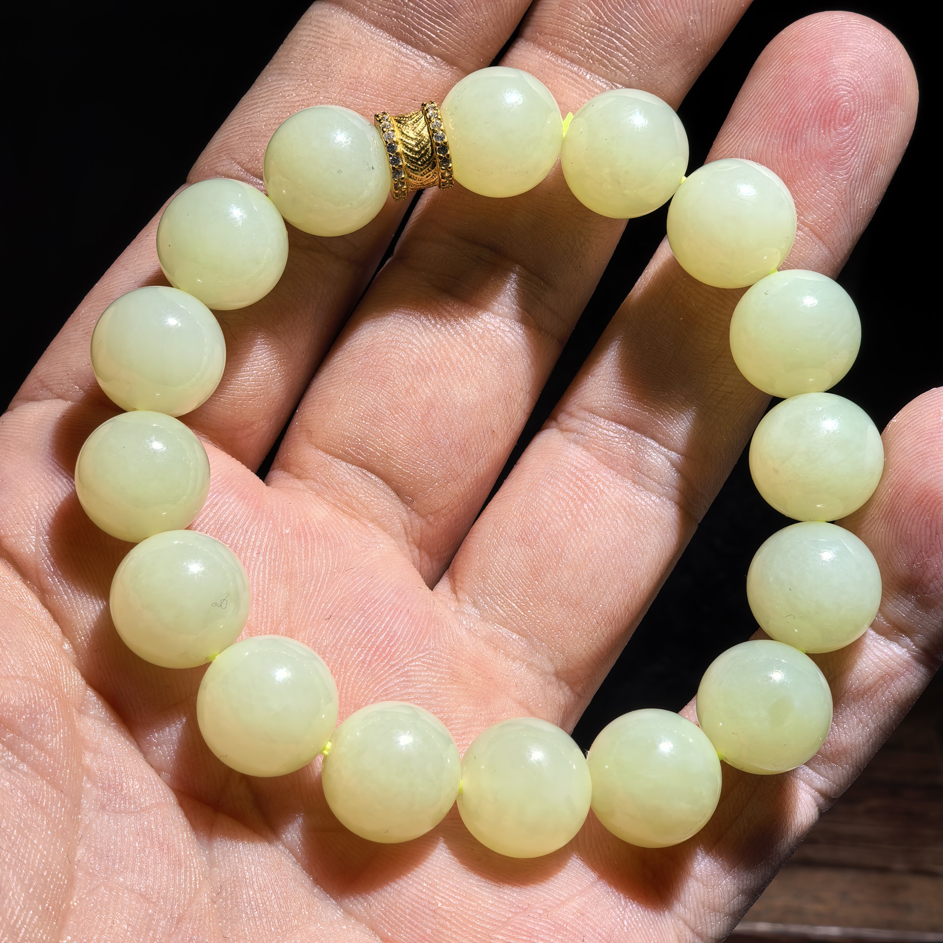 黄口圆珠手串12mm温润百搭