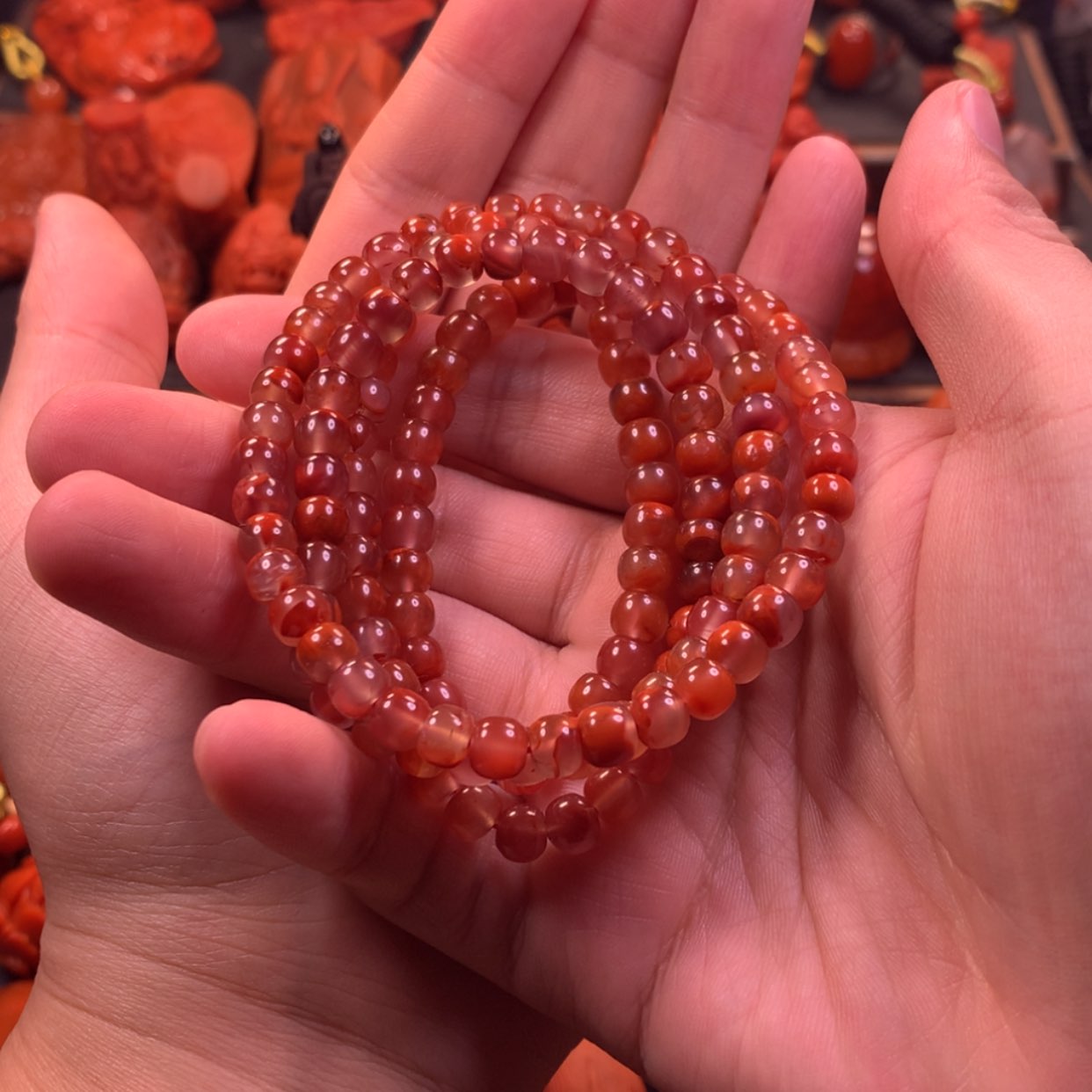 【闪购商品】未镶嵌多圈南红玛瑙