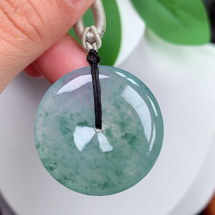 颈饰未镶嵌翡翠平安扣 31.3x6.2mm