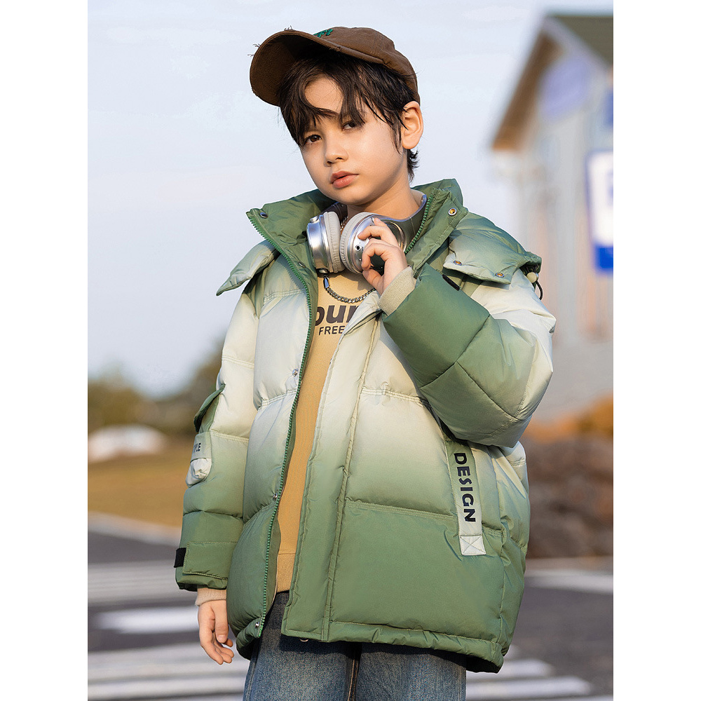 安踏联名科恩达儿童羽绒服中大童韩版男童中长款洋气加厚保暖外套