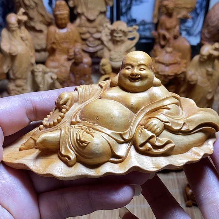 柏木（崖柏）弥勒摆件