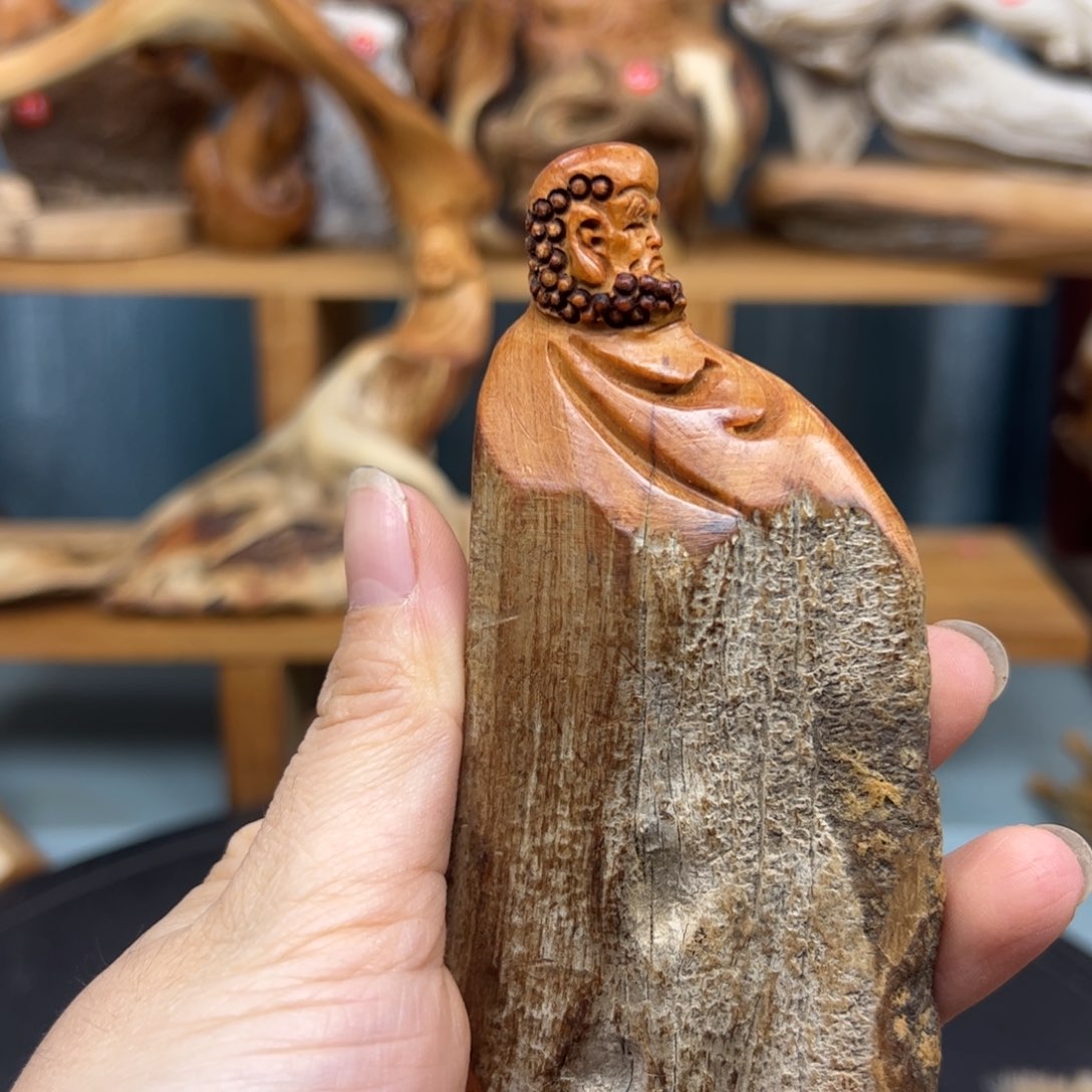 木崖柏木摆件手把件