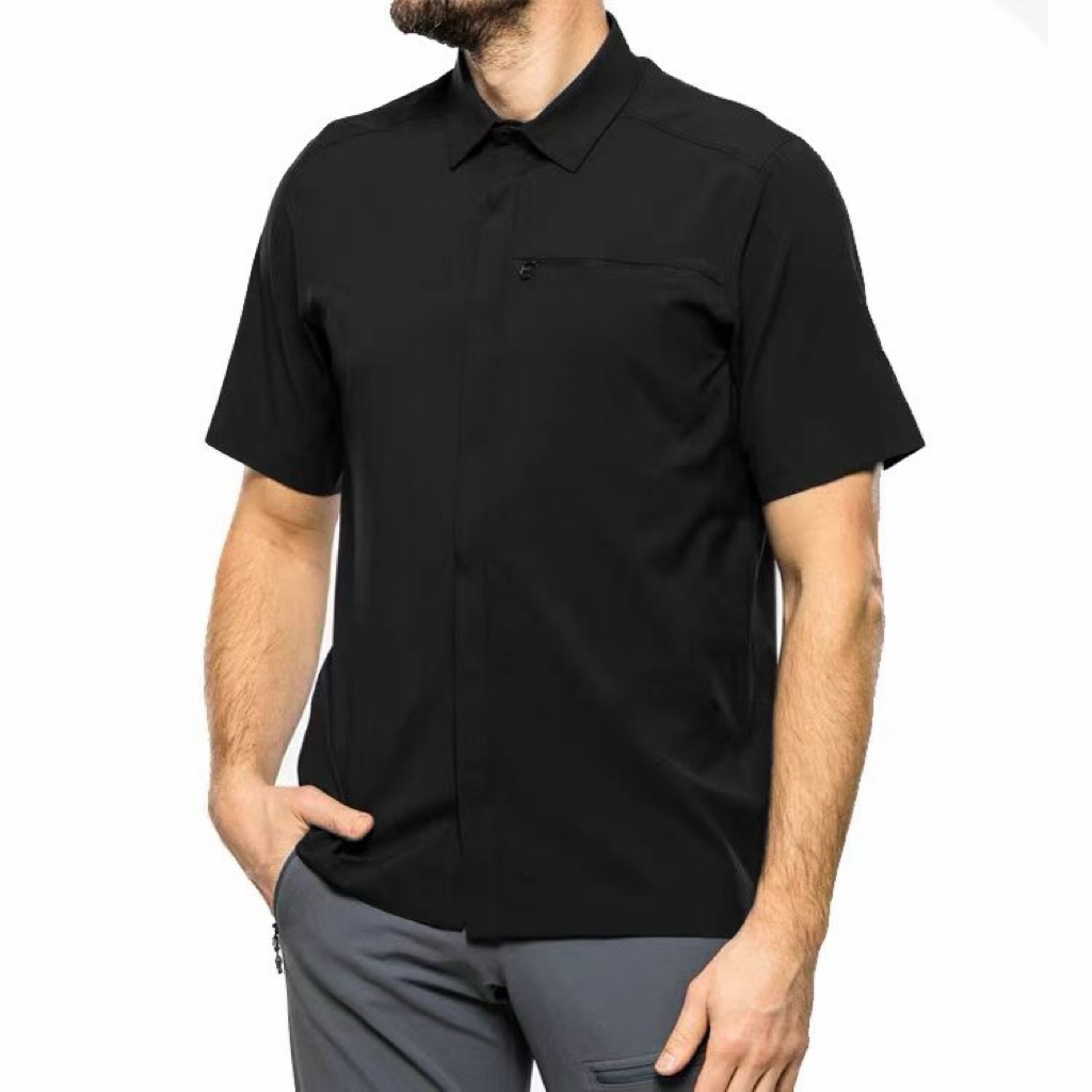 【商茑】男士商务衬衣休闲夏季翻领男款舒适【财神】