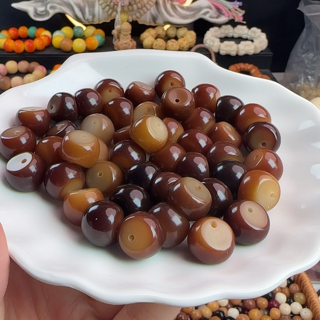 手串菩提根/象牙果卡15非料溏心蒜瓣100颗