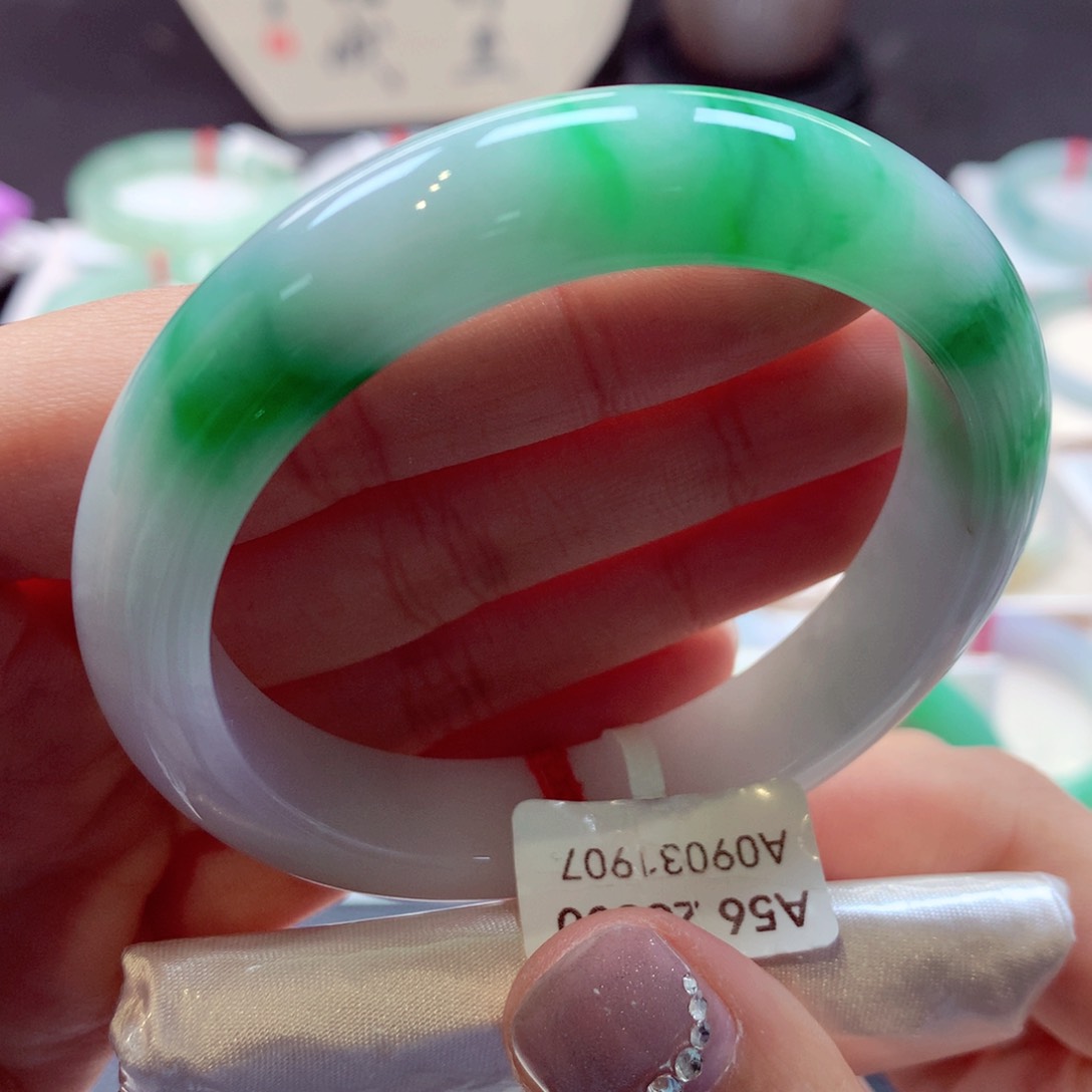 翡翠手镯未镶嵌27正圈77