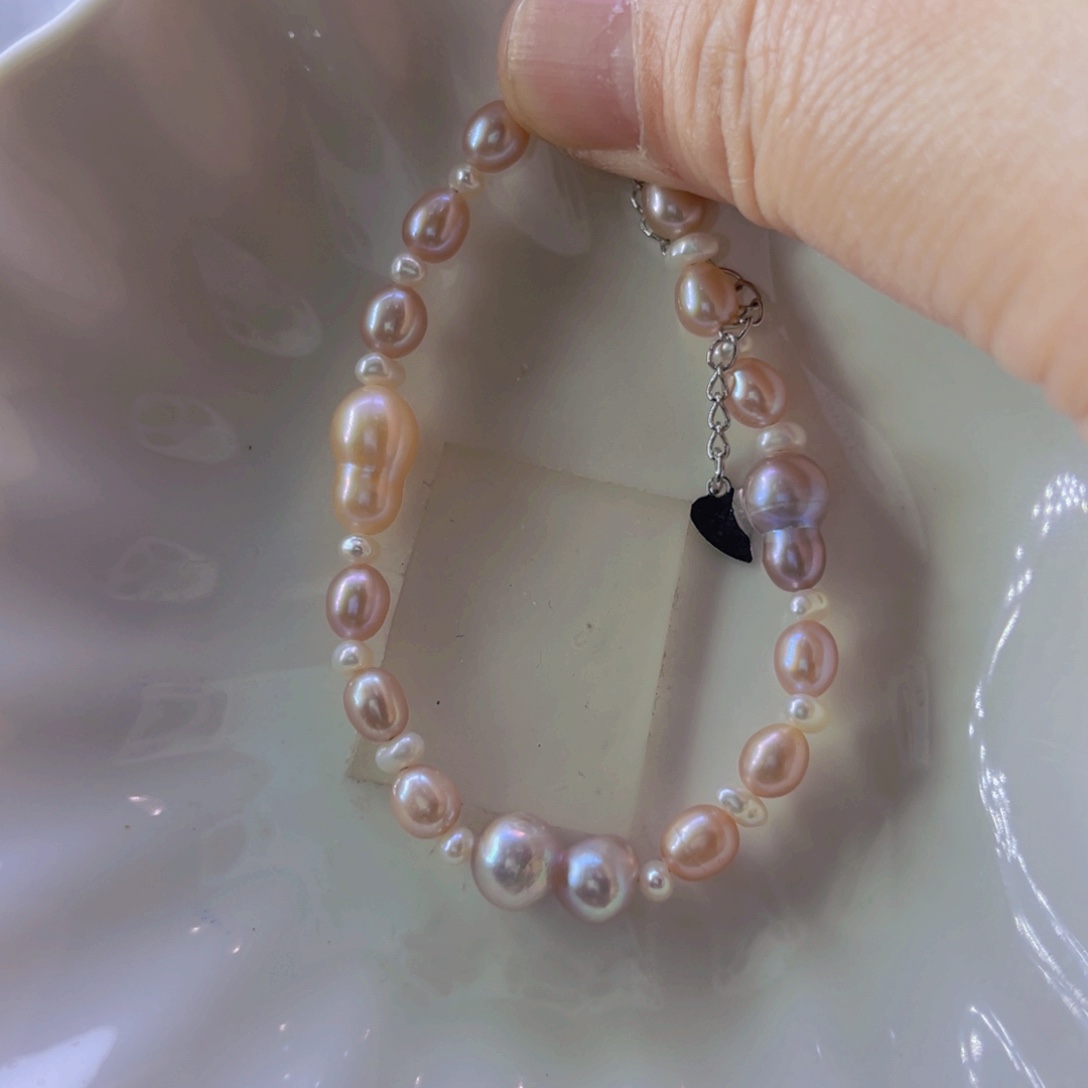 淡水珍珠手绳合金