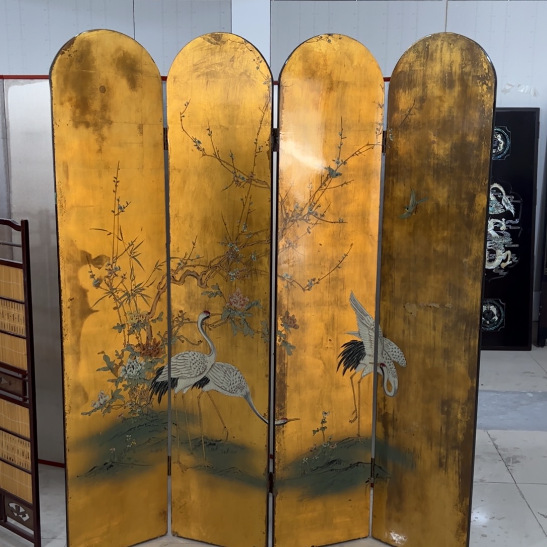 绘画屏风框画茶空间设计
