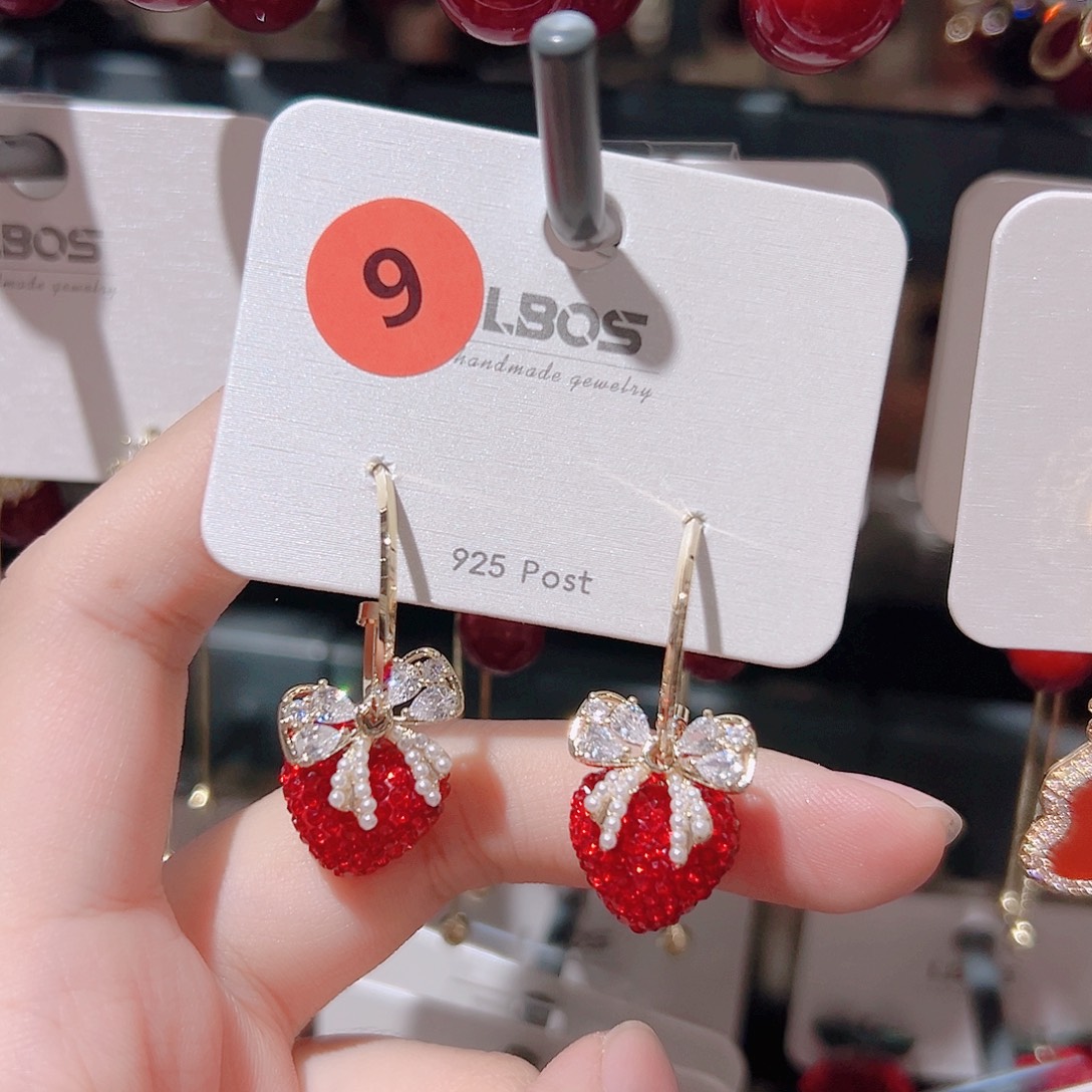 琉璃纯铜合金耳环的