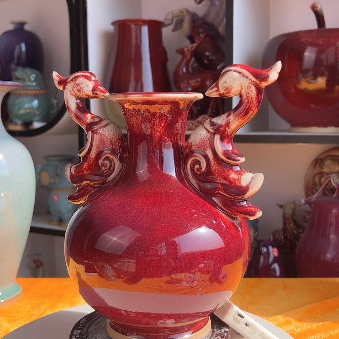 摆件走**风郑家钧窑摆件