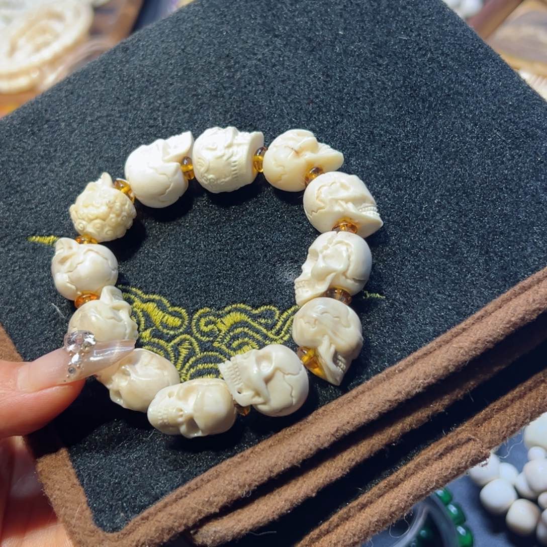 鹿骨把件鹿骨鹿角