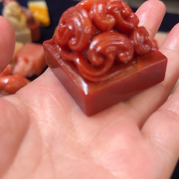 赤***牛老挝石老挝保利石印章
