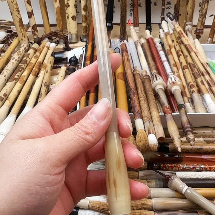 全牛角笔杆纯兼毫毛笔