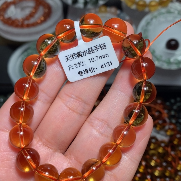 未镶嵌手链水晶黄水晶手链