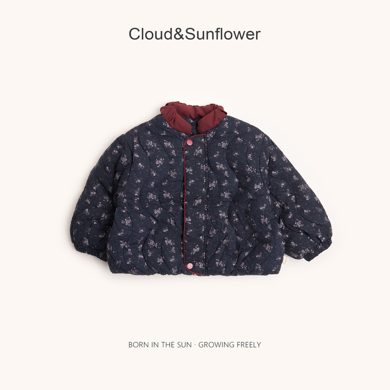 【云朵小葵】女童冬季新款满印碎花休闲绵绵外套1114715