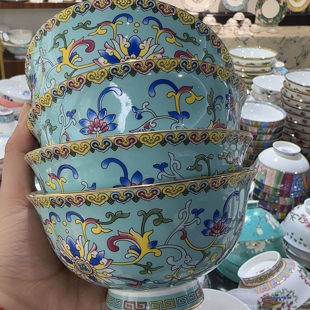 溪***风骨瓷珐琅彩工艺制作