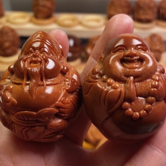 橄榄核手串/手链视**收财迷一对