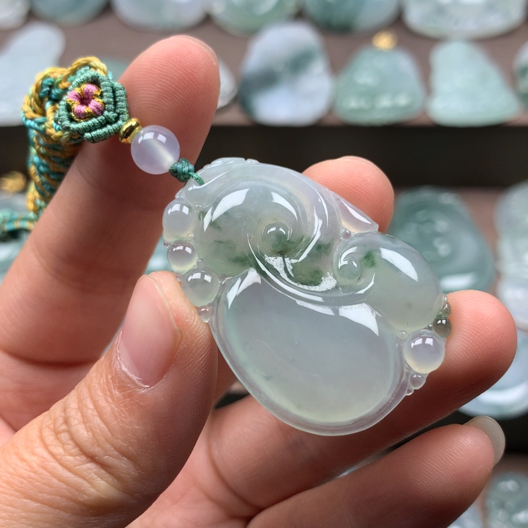 颈饰未镶嵌翡翠天然翡翠