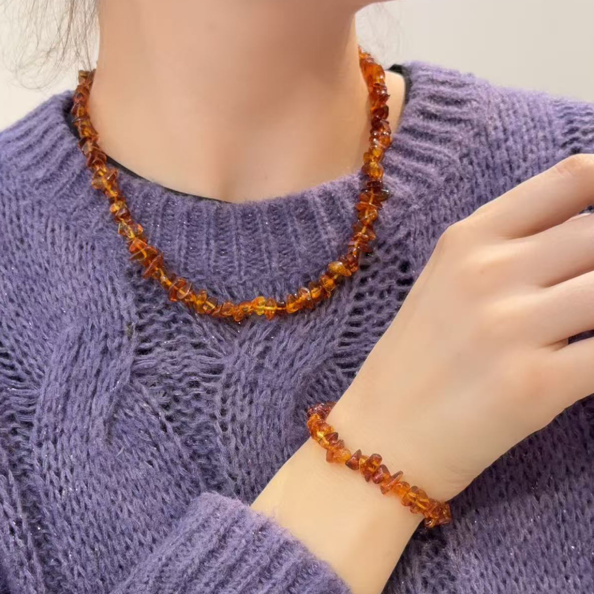 非金属树脂项链 俄罗斯进口kahriwa 长度45cm 项链手链