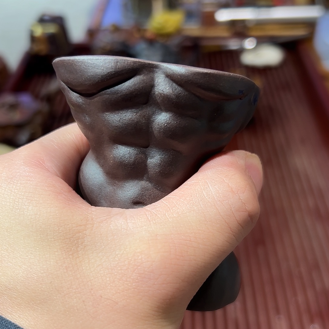 紫砂茶宠猛男杯好好看好漂亮的脸