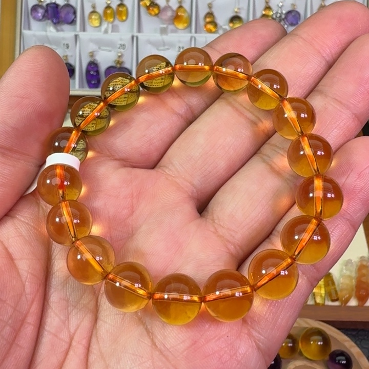 未镶嵌黄晶手串单圈